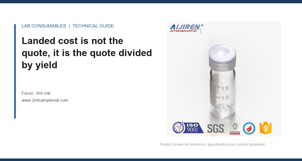 Landed cost is not the quote, it is the quote divided by yield