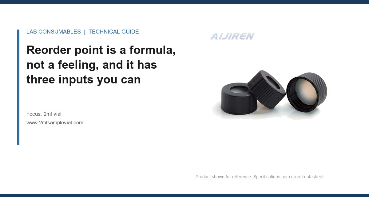 Reorder point is a formula, not a feeling, and it has three inputs you can