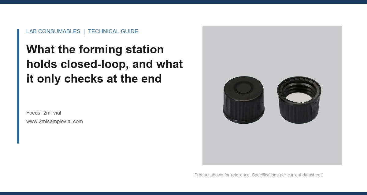 What the forming station holds closed-loop, and what it only checks at the end